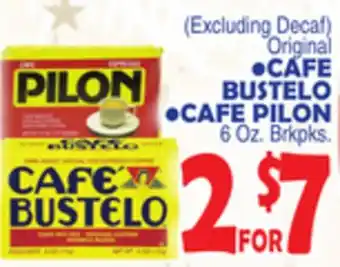 Bravo Supermarkets CAFE BUSTELO, CAFE PILON offer