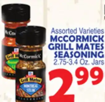Bravo Supermarkets MCCORMICK GRILL MATES SEASONING offer