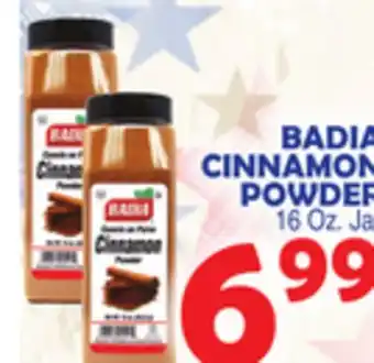 Bravo Supermarkets BADIA CINNAMON POWDER offer