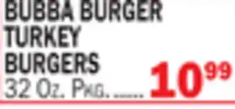 C Town BUBBA BURGER TURKEY BURGERS offer