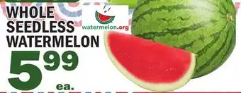C Town WHOLE SEEDLESS WATERMELON offer