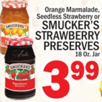 C Town SMUCKER'S STRAWBERRY PRESERVES, 18 Oz. Jar offer