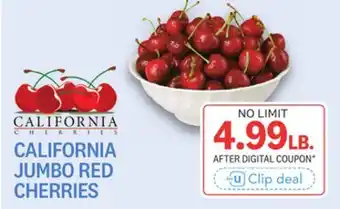 Kings Food Markets CALIFORNIA JUMBO RED CHERRIES offer