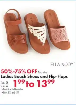 Boscov's Ladies Beach Shoes and Flip-Flops offer