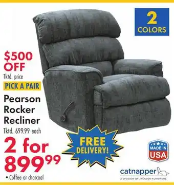 Boscov's Pearson Rocker Recliner offer