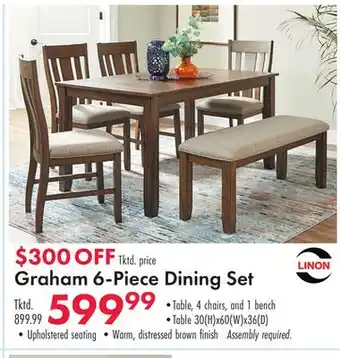 Boscov's Graham 6-Piece Dining Set offer