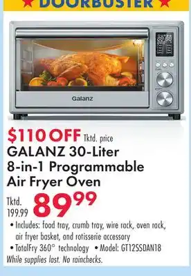 Boscov's GALANZ 30-Liter 8-in-1 Programmable Air Fryer Oven offer