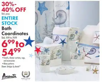 Boscov's ENTIRE STOCK Bath Coordinates offer