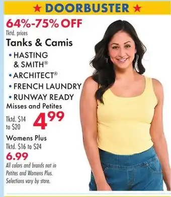 Boscov's Tanks & Camis offer