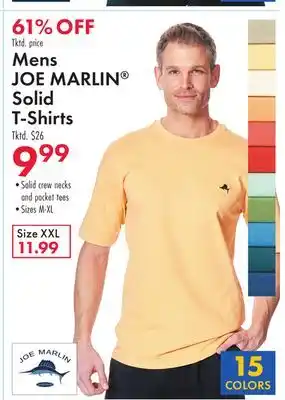 Boscov's Mens JOE MARLIN Solid T-Shirts offer