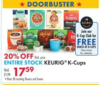 Boscov's ENTIRE STOCK KEURIG K-Cups offer
