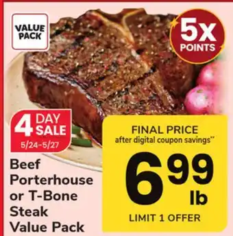 ACME Beef Porterhouse or T-Bone Steak offer
