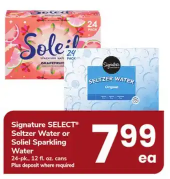 ACME Signature SELECT Seltzer Water or Soliel Sparkling Water offer