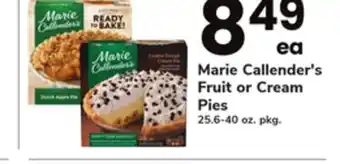 ACME Marie Callender's Fruit or Cream Pies offer