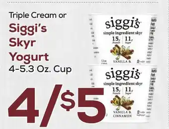 DeCicco & Sons Siggi's Skyr Yogurt offer