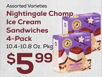 DeCicco & Sons Nightingale Chomp Ice Cream Sandwiches 4-Pack offer