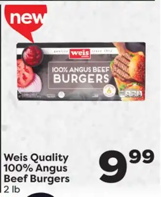 Weis Markets Weis Quality 100% Angus Beef Burgers offer