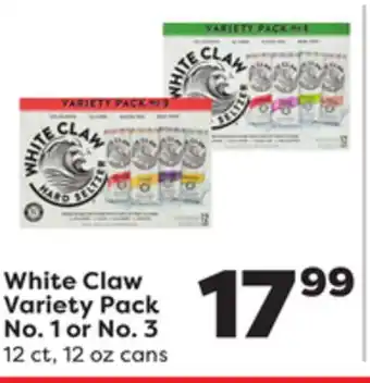 Weis Markets White Claw Variety Pack No. 1 or No. 3 offer