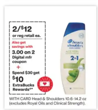CVS Head & Shoulders 10.6-14.2 oz offer