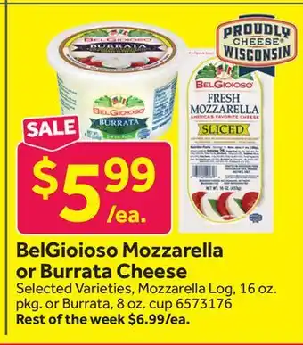 Stop&Shop BelGioioso Mozzarella or Burrata Cheese offer