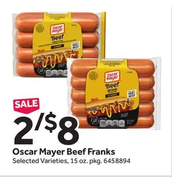 Stop&Shop Oscar Mayer Beef Franks offer