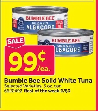 Stop&Shop Bumble Bee Solid White Tuna offer
