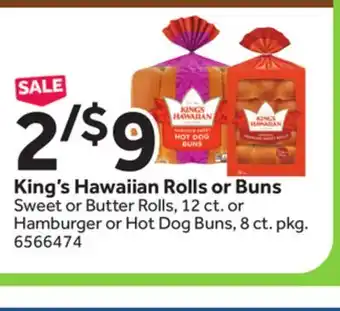 Stop&Shop King's Hawaiian Rolls or Buns offer