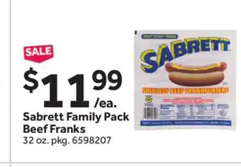 Stop&Shop Sabrett Family Pack Beef Franks offer