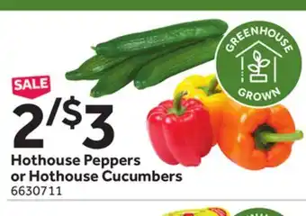 Stop&Shop Hothouse Peppers or Hothouse Cucumbers offer