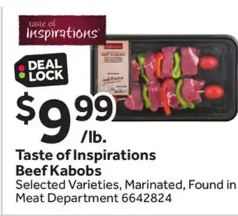 Stop&Shop Taste of Inspirations Beef Kabobs offer