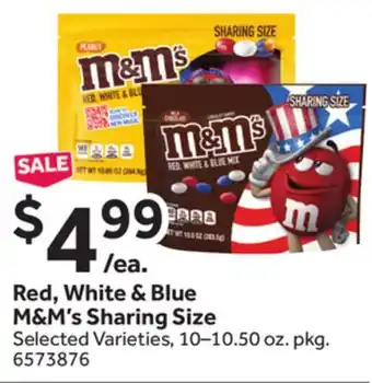 Stop&Shop Red, White & Blue M & M' s Sharing Size offer