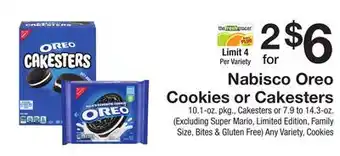 The Fresh Grocer Oreo Cookies or Cakesters offer
