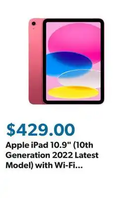 Sam's Club Apple iPad 10.9 (10th Generation 2022 Latest Model) with Wi-Fi (Choose Color and Capacity) offer