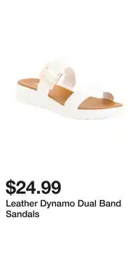 TJ Maxx Leather Dynamo Dual Band Sandals offer