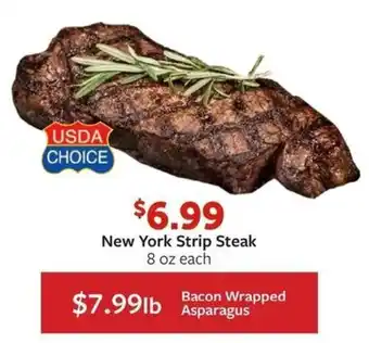 Fareway New York Strip Steak 8 oz each offer