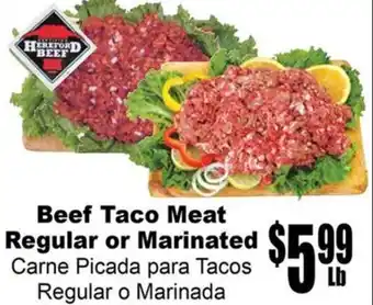 Rancho Markets Beef Taco Meat Regular or Marinated offer