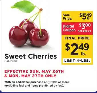 ShopRite Sweet Cherries offer