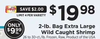 ShopRite 2-lb. Bag Extra Large Wild Caught Shrimp offer