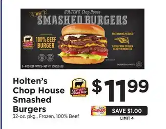 ShopRite Holten's Chop House Smashed Burgers offer