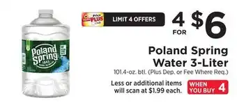 ShopRite Water 3-Liter offer
