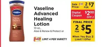 ShopRite Advanced Healing Lotion offer