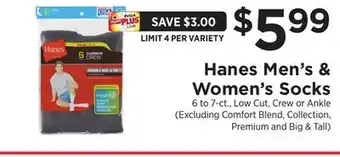 ShopRite Men's & Women's Socks offer