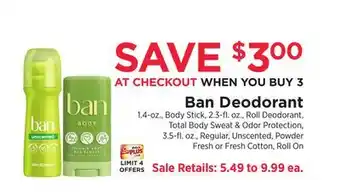 ShopRite Deodorant offer
