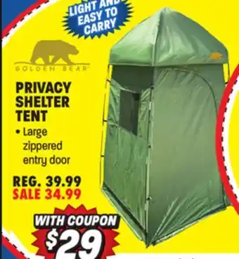 Big 5 Golden Bear Privacy Shelter Tent offer