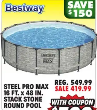 Big 5 Bestway Steel Pro MAX 16' x 48 Round Above Ground Pool Set offer
