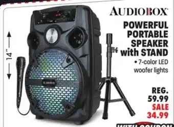 Big 5 Audiobox Powerful Portable Speaker With Stand offer