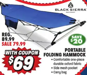 Big 5 Black Sierra Portable Folding Hammock offer