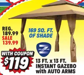 Big 5 Z-Shade 13' x 13' Instant Gazebo with Auto Arms offer