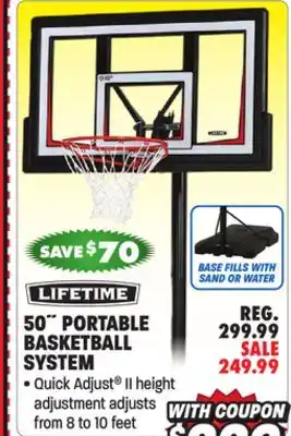 Big 5 Lifetime 50 Portable Basketball Hoop offer