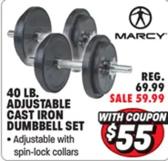 Big 5 Marcy 40-lb. Adjustable Cast Iron Dumbbell Set offer